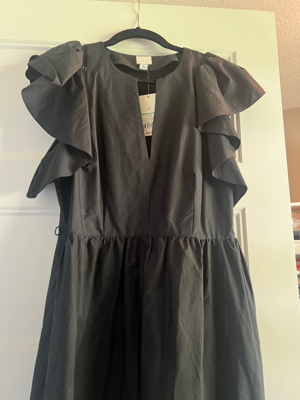 NWT New Day black ruffle dress